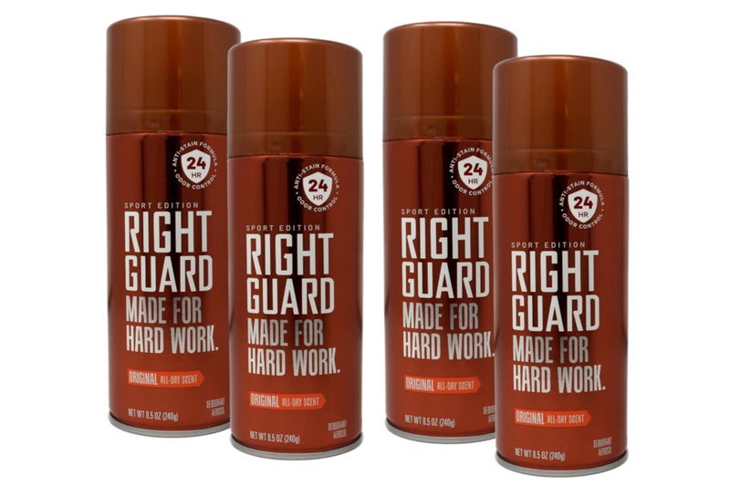 Right Guard Deodorant Spray Original - Made For Hard Work - 8.5 oz, Pack of 4 - Image 1